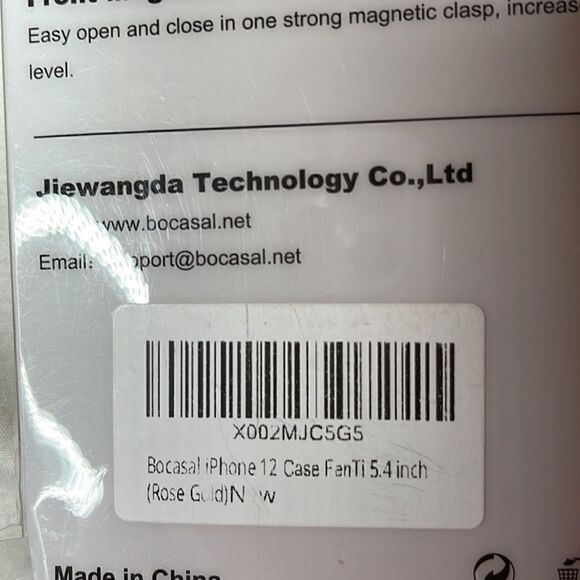 Bocasal IPhone 12 Rose Gold Wristlet Case. - Picture 5 of 12